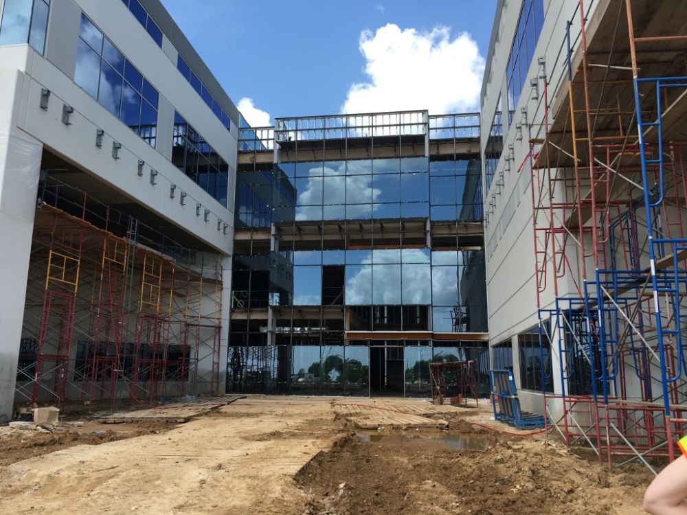 We are working diligently on the construction of the offices and labs as an effort to recover lost time from the unexpected high volume of rain experienced in the Houston-area.